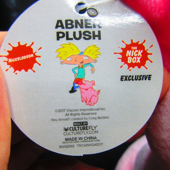 Hey Arnold! Pet Abner Pig Plush Doll Toy Nick Box EXCLUSIVE WINTER 2017 - Picture 3 of 10